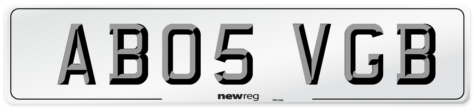 AB05 VGB Number Plate from New Reg